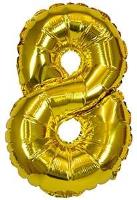Opakowanie Balon foliowy XXL 8 złoty 61cm