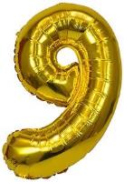 Opakowanie Balon foliowy XXL 9 złoty 61cm