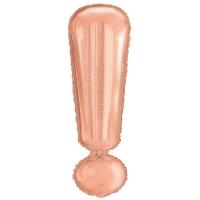 Opakowanie Balon foliowy znak ! różowe złoto 28x86cm