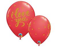 Opakowanie Balon I Love You czerwony 18cm 25szt