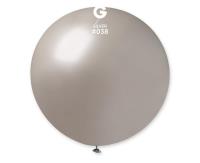 Opakowanie Balon kula metaliczna srebrna 80cm