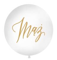 Opakowanie Balon Mąż biały 1m