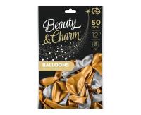 Opakowanie Balony B&C metaliki złote i srebrne 50szt
