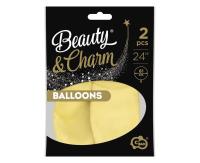 Opakowanie Balony Beauty&Charm makaronowe waniliowe 61cm 2szt