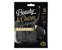 Opakowanie Balony Beauty&Charm pastelowe czarne 5szt
