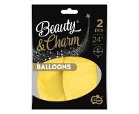 Opakowanie Balony Beauty&Charm pastelowe żółte 61cm 2szt