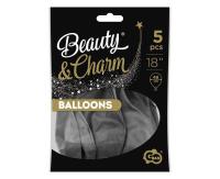 Opakowanie Balony Beauty&Charm platynowe grafit 46cm 5szt