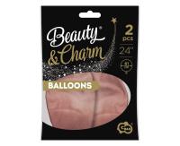 Opakowanie Balony Beauty&Charm platynowe różowe zł. 61cm 2szt