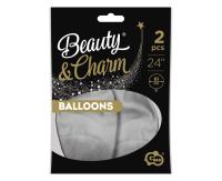 Opakowanie Balony Beauty&Charm platynowe srebrne 2szt
