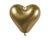 Opakowanie Balony chromowane serca złote 25szt