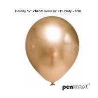 Opakowanie Balony chromowane złote 30,5cm 10szt