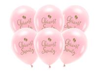 Opakowanie Balony Eco Chrzest Święty rumiany różowy 33cm 6szt