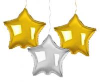 Opakowanie Balony foliowe B&C Gwiazdy złote i srebrne 3szt
