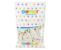 Opakowanie Balony metaliczne perłowo-białe 25cm 100szt.