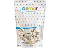 Opakowanie Balony metaliczne perłowo białe 33cm 50szt