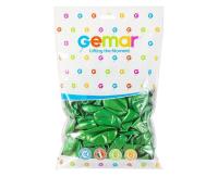 Opakowanie Balony metaliczne zielone 25cm 100szt.