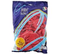 Opakowanie Balony pastelowe Serce bez nadruku czerwone 50szt