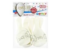 Opakowanie Balony premium hel Love białe 33cm 5szt