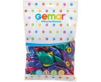 Opakowanie Balony przeźroczyste różnokolorowe 33cm 50szt