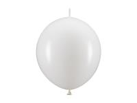 Opakowanie Balony z łącznikiem Metallic Pure White 28cm 20szt
