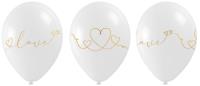 Opakowanie Balony ze złotym walentynkowym nadrukiem 5szt