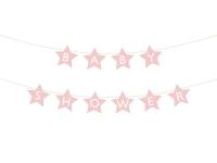 Opakowanie Baner Baby shower jasny różowy 290x16.5cm
