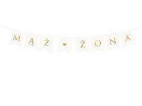 Opakowanie Baner Mąż Żona biały 15x110cm