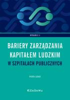 Bariery zarządzania kapitałem ludzkim w szpitalach. Autor: Piotr Lenik. SmakLiter.pl Okładka książki Bariery zarządzania kapitałem ludzkim w szpitalach