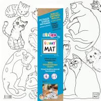 Opakowanie Biała mata Strigo Funny Mat Koty 40x40cm