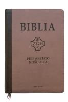 Okładka książki Biblia pierwszego Kościoła beż z paginatorami