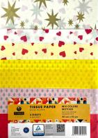 Opakowanie Bibuła gładka składana 50x70 mix 5 arkuszy