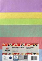 Opakowanie Bibuła gładka składana 50x70 mix pastel 5 arkuszy