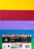 Opakowanie Bibuła gładka składana 50x70 mix random 5 arkuszy