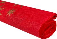 Opakowanie Bibuła marszczona 50x200 gwiazdy złote na czerwonym 10 rolek