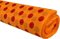 Opakowanie Bibuła marszczona 50x200 kropki czerwone na pomarańczowym 10 rolek
