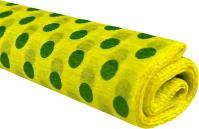 Opakowanie Bibuła marszczona 50x200 kropki zielone na cytrynowym 10 rolek