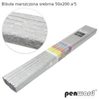 Opakowanie Bibuła marszczona srebrna 50x200 (5szt)