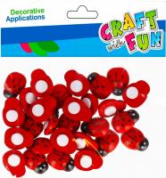 Opakowanie Biedronki drewniane samoprzylepne 15mm 25szt