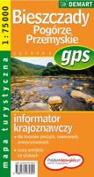 Okładka książki Bieszczady i Pogórze Przemyskie mapa turystyczna plastik