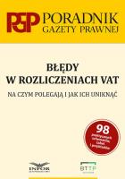 Błędy w rozliczeniach VAT. Autor: Małgorzata Breda, Krzysztof Burzyński. SmakLiter.pl Okładka książki Błędy w rozliczeniach VAT
