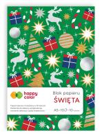 Opakowanie Blok efekt XMAS A5 150-230g 10 arkuszy  Happy Color