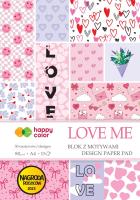 Blok Love Me A4 80g Happy Color. Wydawca: HAPPY COLOR. SmakLiter.pl Opakowanie Blok Love Me A4 80g Happy Color