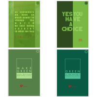 Opakowanie Blok notatnik A4/80K kratka Think Green (4szt)