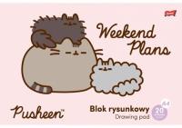 Blok rysunkowy A4 20 kartek 80g/m2 Pusheen. Wydawca: St. Majewski. SmakLiter.pl Opakowanie Blok rysunkowy A4 20 kartek 80g/m2 Pusheen