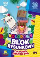 Opakowanie Blok rysunkowy kolorowy A4 15 arkuszy 10 sztuk mix
