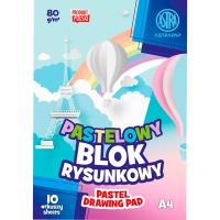 Opakowanie Blok rysunkowy kolorowy pastelowy Astrapap A4 80g 10 ark pakiet 10 sztuk