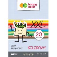 Opakowanie Blok techniczny kolorowy A3 170g Happy Color pakiet 10sztuk