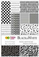 Blok z motywami Black&White A4/15K HAPPY COLOR. Wydawca: GDD. SmakLiter.pl Opakowanie Blok z motywami Black&White A4/15K HAPPY COLOR