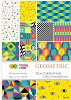 Opakowanie Blok z motywami Geometric A4/15K HAPPY COLOR