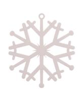 Opakowanie Bombka biała Śnieżynka plexi